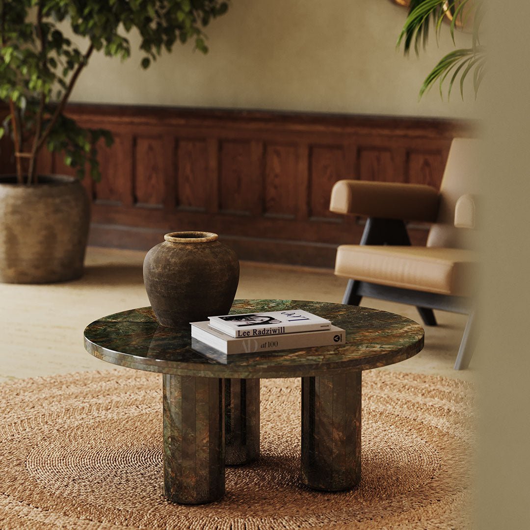 Casoli Marble Coffee Table, Forest Green - Image 4