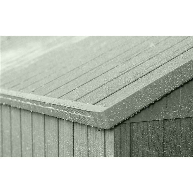 Keter 6×8 Darwin Heavy Duty Plastic Garden Shed – Green - Image 4