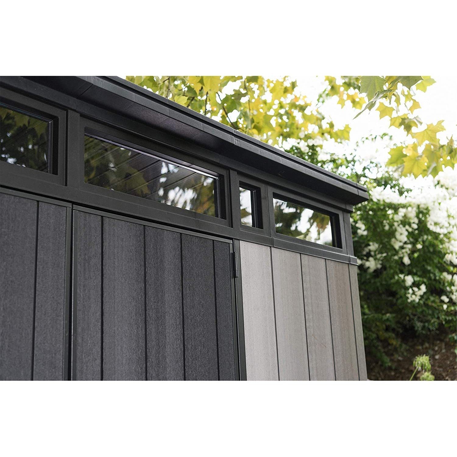 Keter 11x 7 Artisan Heavy Duty Plastic Pent Shed – Grey - Image 5
