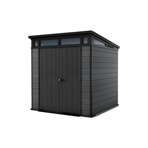 Keter 7x 7 Cortina Heavy Duty Plastic Pent Shed – Dark Grey