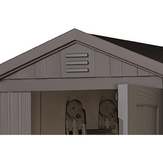 Keter 4×6 Factor Heavy Duty Plastic Garden Shed – Beige - Image 3