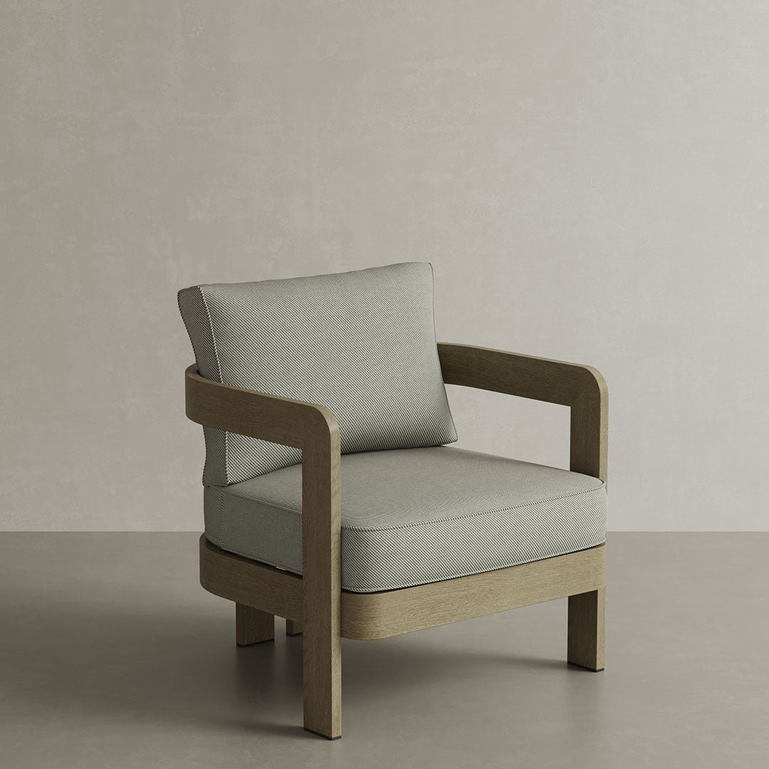 N3 Oak Lounge Chair Sage Twill