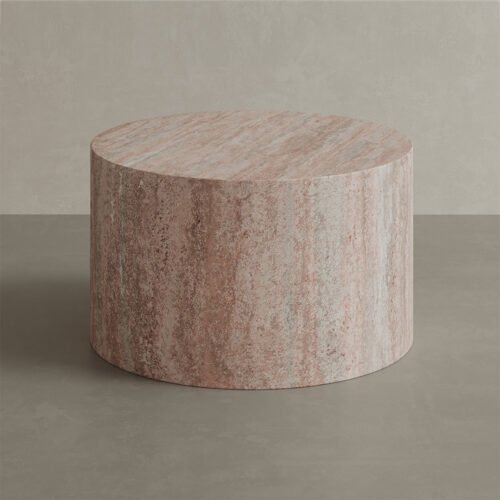 Porto Travertine Coffee Table, Red