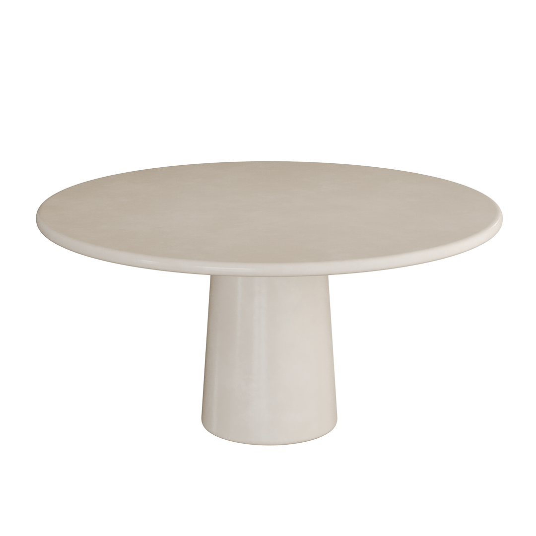Santo Microskin Dining Table, Bone - Image 2