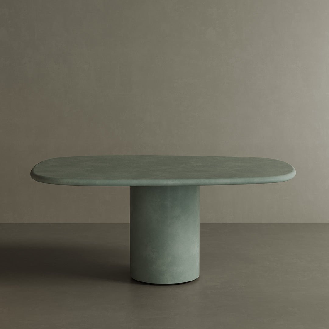 Solla Microskin Dining Table, Moss