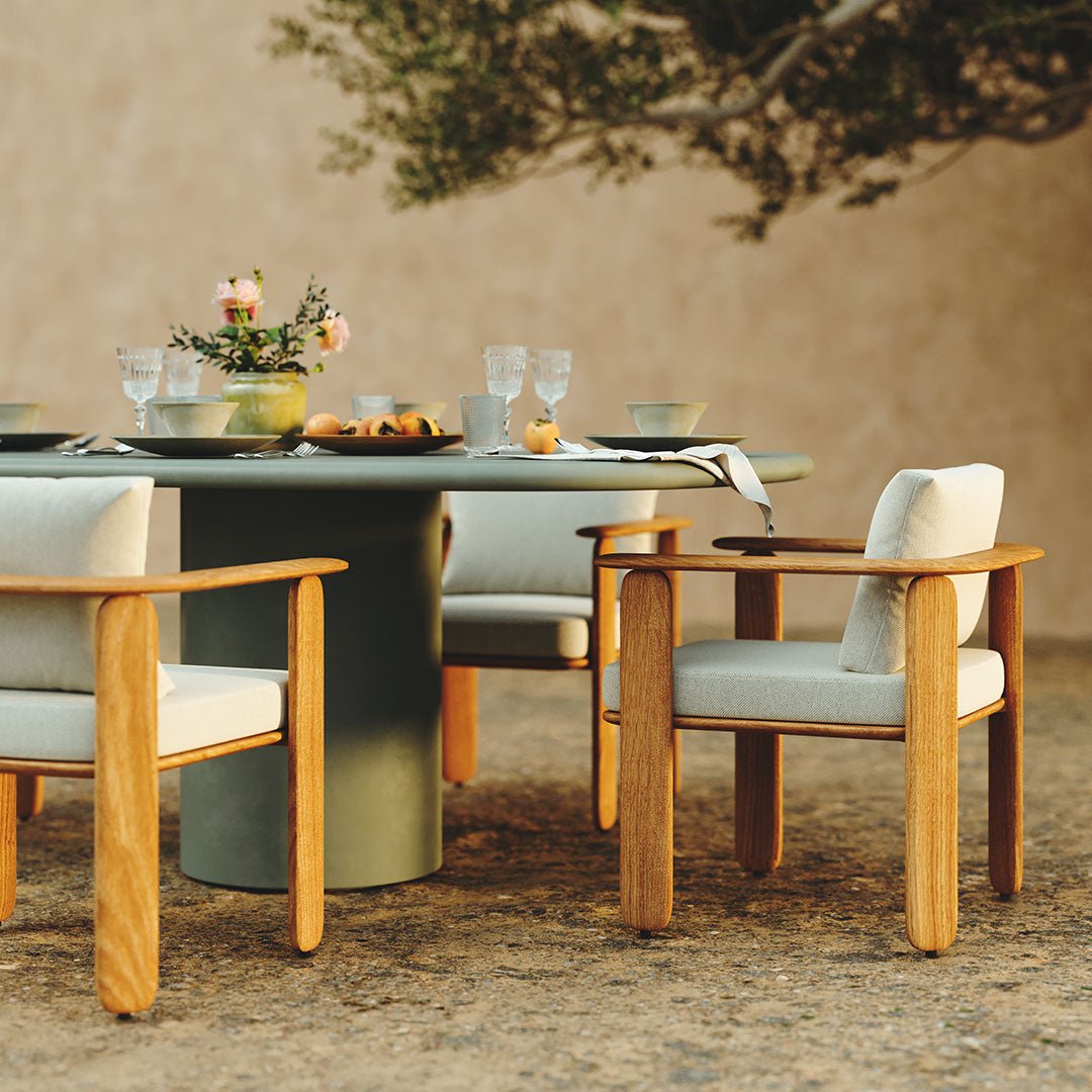 Solla Microskin Dining Table, Moss - Image 3