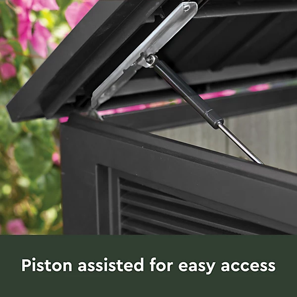 Keter Signature Decocoat Walnut 2020L Pent Garden storage 6×3 ft (H)1325mm (W)1905mm - Image 7